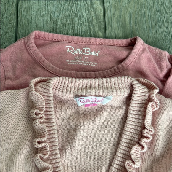 Pink RuffleButts Sweater and Top Set - Picture 5 of 5